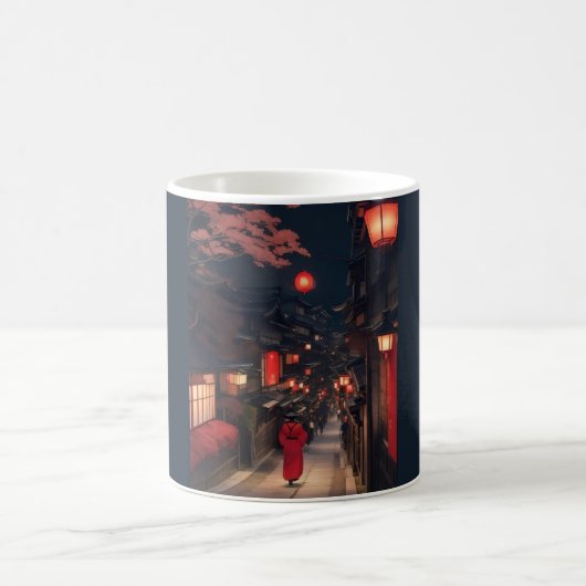 Kyoto Night Lantern Walk Mug Kaffeetasse (Mittel)