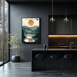 Kyōto Ruhe - Zen-Garten-Spiegelungen Poster