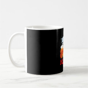 Kyoto-Skyline-Berg-Herbstkulisse vintage Kaffeetasse