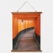 Kyoto Torii Gates Japanische Mauer Wandteppich Mit Holzrahmen (Vorderseite)