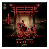 Kyoto Torii-Tor — Kimono-Frau Poster (Vorderseite)