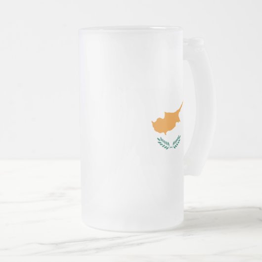 Kyprus Mattglas Bierglas (VorderseiteRechts)