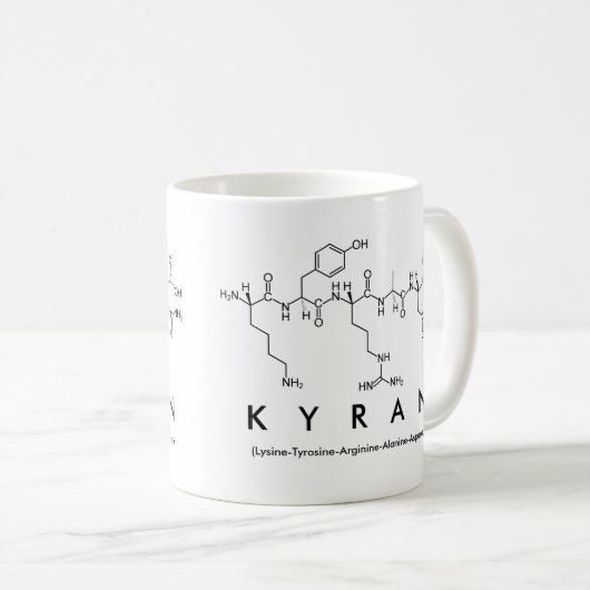 Kyran Peptidname Tasse (VorderseiteRechts)