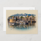 Kyrenia, Zypern: Hafen Postkarte (Vorne/Hinten)