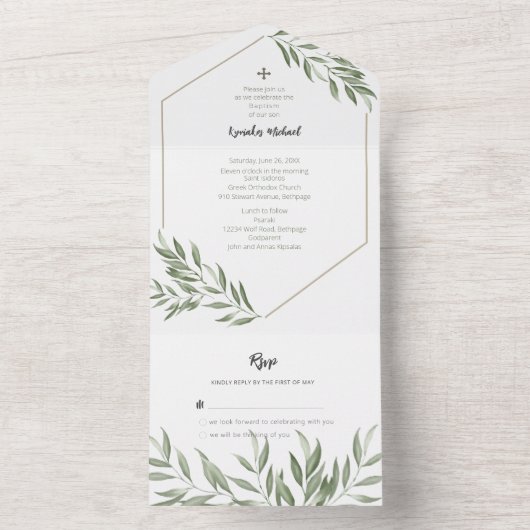 Kyriakos alle in einer Einladung (Innen Boden)