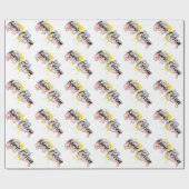 Kyrie Eleison Religious Phrase Stylized Text Geschenkpapier (Flach)