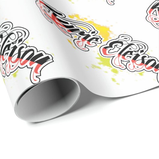 Kyrie Eleison Religious Phrase Stylized Text Geschenkpapier (Rolleneckpunkt)