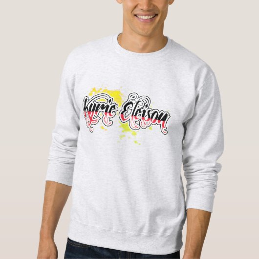 Kyrie Eleison Religious Phrase Stylized Text Sweatshirt (Vorderseite)