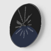 Kyrillische Zeichen Große Wanduhr (Winkel)