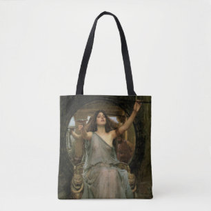 Kyrke bietet Ulysses den Becher an von JW Waterhou Tasche