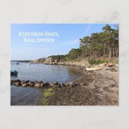 Kyrkviken Beach, Reso, Schweden Postkarte