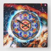 Kyron Orbz Quadratische Wanduhr (Vorderseite)