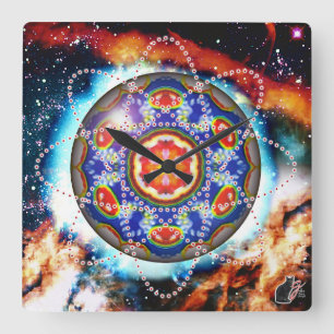 Kyron Orbz Quadratische Wanduhr