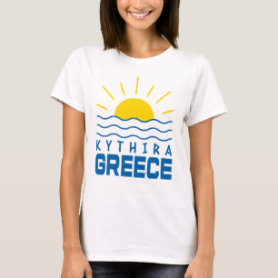 Kythira Griechenland Sonnenschein und Meereswellen T-Shirt