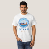 Kythnos, Griechenland, griechischer Schiffsdesigne T-Shirt (Vorne ganz)
