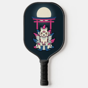 Kyubi Kitsune - Japanischer Nine-Tail Fox Yokai Pickleball Schläger