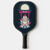 Kyubi Kitsune - Japanischer Nine-Tail Fox Yokai Pickleball Schläger (Rückseite)