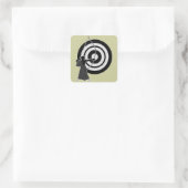 Kyudo3 Quadratischer Aufkleber (Tasche)
