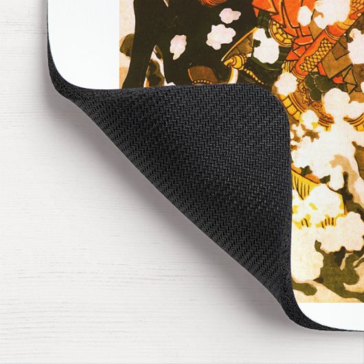 Kyusempo Sakucho Black Stallion Kuniyoshi Fine Art Mousepad (Ecke)