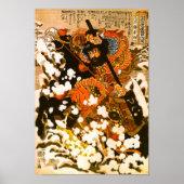 Kyusempo Sakucho Black Stallion Kuniyoshi Fine Art Poster (Vorne)