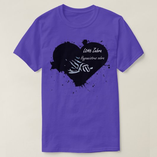 L046 Zebra Pleco Liebe T-Shirt (Design vorne)