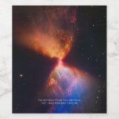 L1527 und Protostar - James Webb Space Telescope Weinetikett (Einzelnes Label)