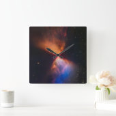L1527 und Protostar - James Webb Telescope Quadratische Wanduhr (Zuhause)