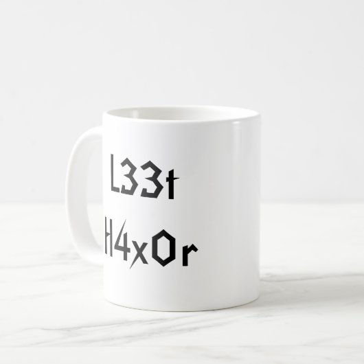 L33t H4x0r, L33t H4x0r Kaffeetasse (Vorderseite Links)