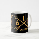 L69-DESIGNS-ARROWS KAFFEETASSE (VorderseiteRechts)