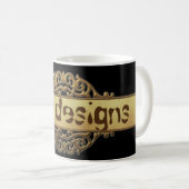 L69 DESIGNS GOLD BANNER KAFFEETASSE (VorderseiteRechts)