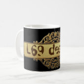 L69 DESIGNS GOLD BANNER KAFFEETASSE (Vorderseite Links)