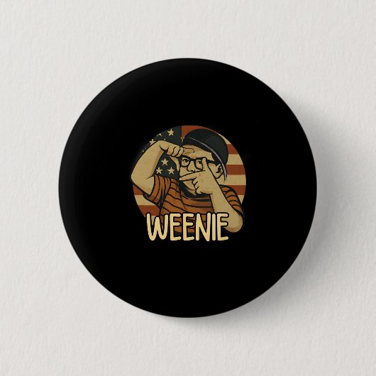 L7 Weenie Lustiger Baseball USA Button (Vorderseite)