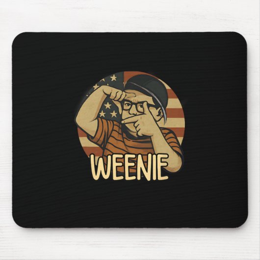 L7 Weenie Lustiger Baseball USA  Mousepad (Vorne)