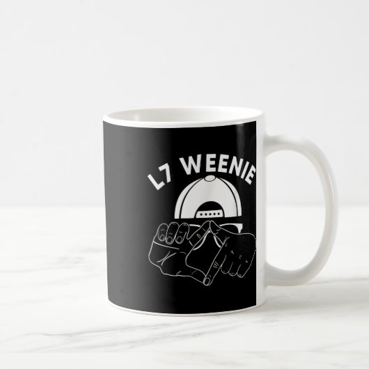 L7 Weenie Verlierer Hände Lustig 90er Baseball Sof Kaffeetasse (Rechts)