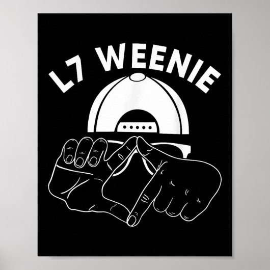 L7 Weenie Verlierer Hände Lustig 90er Baseball Sof Poster (Vorne)