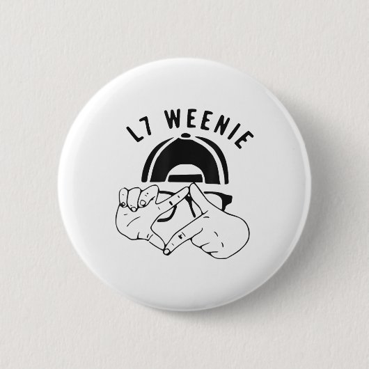 L7 Würstchen Funny Youth Kids Boys Baseball _1 Button (Vorderseite)