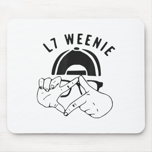L7 Würstchen Funny Youth Kids Boys Baseball _1 Mousepad (Vorne)