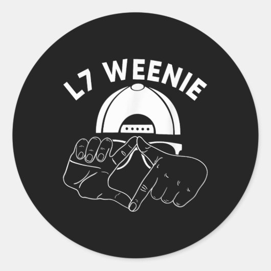L7 Würstchen Loser Hände Funny 90s Baseball Softba Runder Aufkleber (Vorderseite)