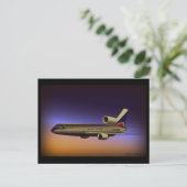 L-1011 Tristar Dusk Flug Postkarte (Stehend Vorderseite)