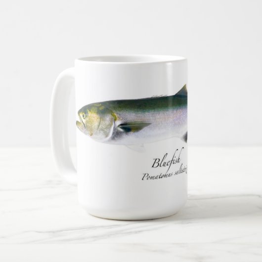 L 15 oz Bluefish Coffee Tasse (Vorderseite Links)