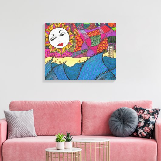 L.A. Sunset ~ Giclee Canvas Print Leinwanddruck (Insitu (Wohnzimmer))