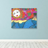 L.A. Sunset ~ Giclee Canvas Print Leinwanddruck (Insitu (Holzboden))