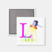 L - Alphabet Magnet (Vorderseite/Rückseite)