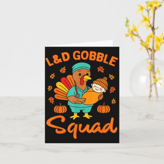 L&amp;d Gobble Squad Thanksgiving Labor &amp; Deli Karte (Gelbe Blume)