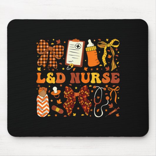 L&d Krankenschwester Herbst Coquette Geburt Mousepad (Vorne)