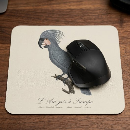 L’Ara gris à Trompe / Gray Palm Cockatoo Mousepad