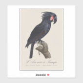 L' Ara Noir a Trompe / Palm Cockatoo Aufkleber (Blatt)
