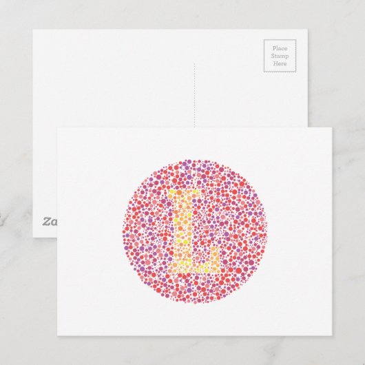 ‚L‘-Augenprüfbrief Postkarte (Vorne/Hinten)