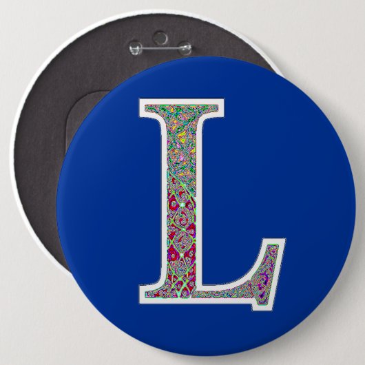 L belichteter Monogrammknopf Button (Vorne & Hinten)