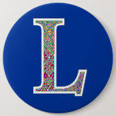 L belichteter Monogrammknopf Button (Vorderseite)